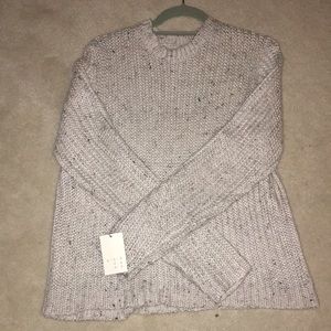 NEVER BEEN WORN oatmeal colored knit sweater